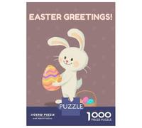 1000 Piece Jigsaw Puzzles for Teenagers Easter Bunny with Eggs Jigsaw for Adults Hands-on Game Pattern Assembly for Birthday, Chrismas 70x50cm/1000pcs