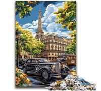 1000 Piece Jigsaw Puzzles for Teenagers Eiffel Tower Oil Painting Adult Puzzles,Challenging Game Toys Wall Decoration Unique Birthday And Xmas Gifts (50x75cm)