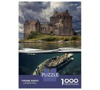 1000 Piece Jigsaw Puzzles for Teenagers Eilean Donan Nessie Jigsaws for Adults Toy Wall Decor Staycation Kill Time Stress Reduction Gifts 38x26cm/1000pcs