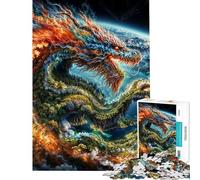 1000 Piece Jigsaw Puzzles for Teenagers Elemental Earth Dragon Jigsaw Puzzle Fun Games Perfect Decoration Deal As Gifts for The Whole Family (Size 50x75cm)