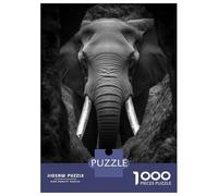 1000 Piece Jigsaw Puzzles for Teenagers Elephant Black And White Jigsaws for Adults Toy Wall Decor Staycation Kill Time Stress Reduction Gifts 38x26cm/1000pcs