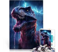 1000 Piece Jigsaw Puzzles for teenagers Epic Lightning T Rex Stressabbau Einzigartige Geburtstags- und Geschenkideen52x38cm