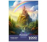 1000 Piece Jigsaw Puzzles for Teenagers Epic Rainbow Castle Jigsaw for Adults DIY Toys Pattern Assembly Help The Brain Exercise 52x38cm/1000pcs