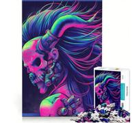 1000 Piece Jigsaw Puzzles for Teenagers Evil Samurai Girl, Educational Toy, Tough Challenge, for Is Ideal As A Gift 50x75cm