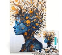 1000 Piece Jigsaw Puzzles for Teenagers Faces Beyond The Conventional Stylised Tree, Educational Toy, Tough Challenge, for Is Ideal As A Gift 38x26cm