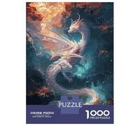 1000 Piece Jigsaw Puzzles for Teenagers Fantasy Beast White Dragon Jigsaws for Adults Toy Wall Decor Staycation Kill Time Stress Reduction Gifts 70x50cm/1000pcs