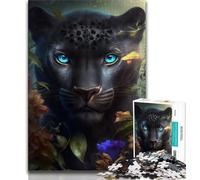 1000 Piece Jigsaw Puzzles for Teenagers Fantasy Black Panther Adult Puzzles,Stress Reliever Staycation Kill Time Wishlist with Santa Claus (size 75x50cm)