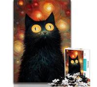 1000 Piece Jigsaw Puzzles for Teenagers Fantasy Cat 1000 Piece Puzzle,Challenging Game for Is Ideal As A Gift for The Whole Family 38x26cm