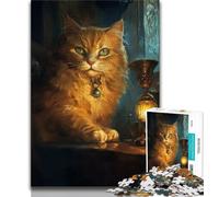 1000 Piece Jigsaw Puzzles for Teenagers Fantasy Cat Puzzles for Teenagers,Challenging Family Activity Games DIY Toy for Home Wall Decor Gifts (size 75x50cm)