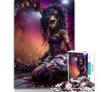 1000 Piece Jigsaw Puzzles for Teenagers Fantasy Dark Girl Puzzles,Learning Educational Toys Family Games Unique Birthday And Gifts (size 38x26cm)