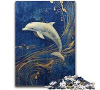 1000 Piece Jigsaw Puzzles for Teenagers Fantasy Dolphin 1000 Piece Jigsaw,Educational Stress Relief Toy Great Gifts And Toys (38x26cm)