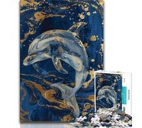 1000 Piece Jigsaw Puzzles for Teenagers Fantasy Dolphin Adult Jigsaw,Fun Activity for Home, Rainy Days Toys, Birthday Gifts 75x50cm