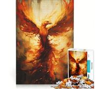 1000 Piece Jigsaw Puzzles for Teenagers Fantasy Fire Phoenix, Educational Toy, Tough Challenge, for Is Ideal As A Gift 38x52cm