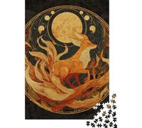 1000 Piece Jigsaw Puzzles for Teenagers Fantasy Fox Art Print -1 Puzzle for Adults Hands-on Game Wall Decoration Unique Birthday And Gifts 70x50cm/1000pcs