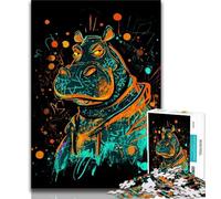 1000 Piece Jigsaw Puzzles for Teenagers Fantasy Hippo Puzzles for Teenagers,Challenging Family Activity Games DIY Toy for Home Wall Decor Gifts (size 38x26cm)