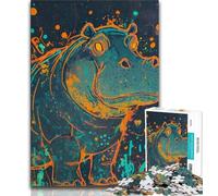 1000 Piece Jigsaw Puzzles for Teenagers Fantasy Hippo Puzzles for Teenagers,Decompressing Intellectual Educational Toy Birthday Gift (size 75x50cm)