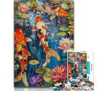 1000 Piece Jigsaw Puzzles for Teenagers Fantasy Koi 1000 Piece Jigsaw,Quiz Game Wall Decoration Unique Birthday And Xmas Gifts (size 75x50cm)