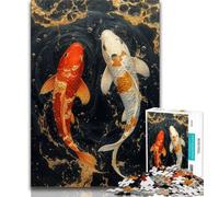 1000 Piece Jigsaw Puzzles for Teenagers Fantasy Koi Puzzles,Learning Educational Toys Family Games Unique Birthday And Gifts (size 75x50cm)