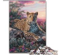 1000 Piece Jigsaw Puzzles for Teenagers Fantasy Leopard, Challenging Difficult with Fully Interlocking Randomly Shaped Pieces (Size 26x38cm)