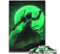1000 Piece Jigsaw Puzzles for Teenagers Fantasy Samurai Ninja 1000 Piece Puzzle,Educational Family Game Suitable for Desktop Decoration (75x50cm)