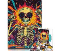 1000 Piece Jigsaw Puzzles for Teenagers Fantasy Skeleton Puzzles for Adults,Stress Reliever Difficult Challenge Secret Santa Gifts (size 75x50cm)