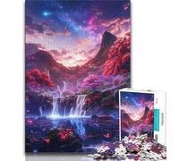 1000 Piece Jigsaw Puzzles for Teenagers Fantasy Waterfall Landscape Puzzles for Teenagers,Challenging Game Gifts for Is Ideal As A Gift for The Whole Family 75x50cm