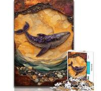 1000 Piece Jigsaw Puzzles for Teenagers Fantasy Whale 1000 Piece Puzzle,Artistic Wall Decor & Birthday Gift Idea for Friends, Home Office (size 75x50cm)