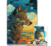 1000 Piece Jigsaw Puzzles for Teenagers Fantasy Wolf,Family Entertainment Toys Is Ideal As A Gift for The Whole Family (38x26cm)