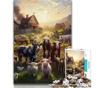 1000 Piece Jigsaw Puzzles for Teenagers Farm Animal Teenager Jigsaw,Challenging Game for Is Ideal As A Gift for The Whole Family (size 38x26cm)