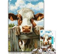 1000 Piece Jigsaw Puzzles for Teenagers Farm Cows Teenager Jigsaw,Challenging Game for Is Ideal As A Gift for The Whole Family (size 38x26cm)