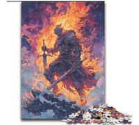 1000 Piece Jigsaw Puzzles for Teenagers Flame Warrior, Learning Educational for Is Ideal As A Gift for The Whole Family (Size 50x75cm)