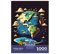 1000 Piece Jigsaw Puzzles for Teenagers Flat Earth Globe Earth Jigsaw for Adults Relax Games Hand Speed Race Deal As Gifts for The Whole Family 38x26cm/1000pcs