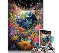1000 Piece Jigsaw Puzzles for Teenagers Flower Earth Puzzles,Learning Educational Toys Family Games Unique Birthday And Gifts (size 75x50cm)