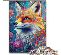 1000 Piece Jigsaw Puzzles for Teenagers Flower Fox, Suitable for Ages 14 And Up Home Decor Deal As Gifts for The Whole Family (size 50x75cm)