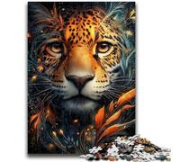 1000 Piece Jigsaw Puzzles for Teenagers Flower Leopard for Age 14 Years And over Decompressing Intellectual Educational Toy Great Gift 26x38cm