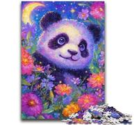 1000 Piece Jigsaw Puzzles for Teenagers Flower Panda Challenging Game And Family Play Educational Game for Birthday, Chrismas 26x38cm