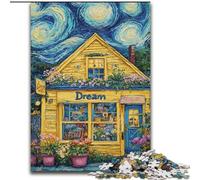 1000 Piece Jigsaw Puzzles for Teenagers Flower Shop Under The Night Sky, Educational Toys for Is Ideal As A Gift for The Whole Family for And 14 Years Old (Size 50x75cm)