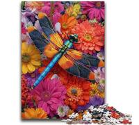 1000 Piece Jigsaw Puzzles for Teenagers Flowers And Dragonflies Adult Puzzles,Challenging Game Toys Wall Decoration Unique Birthday And Xmas Gifts (26x38cm)