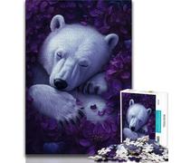 1000 Piece Jigsaw Puzzles for Teenagers Flowers And Polar Bears Puzzles for Teenagers,Challenging Game Gifts for Is Ideal As A Gift for The Whole Family 75x50cm