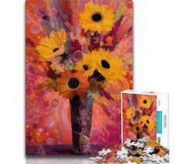 1000 Piece Jigsaw Puzzles for Teenagers Flowers in A Vase Painting, Analysis And Logic,is Ideal As A Gift for The Whole Family Suitable for And 14 38x26cm