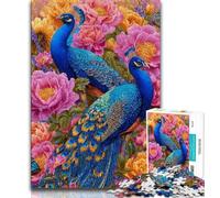 1000 Piece Jigsaw Puzzles for Teenagers Flowers Peacock 1000 Pieces for Adults,Educational Games Wall Decoration Unique Birthday And Xmas Gifts 38x26cm