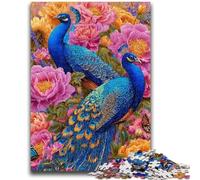 1000 Piece Jigsaw Puzzles for Teenagers Flowers Peacock Adult Puzzles,Brain Intelligence Challenge Addictive Toys for Home Decoration (26x38cm)