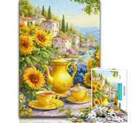 1000 Piece Jigsaw Puzzles for Teenagers Flowers Sunflower Art Teenager Jigsaw,Birthday Present, Gifts, Wall Art for Age 14 Years Up 26x38cm