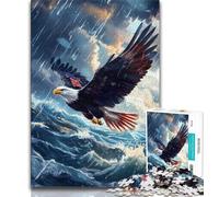1000 Piece Jigsaw Puzzles for Teenagers Flying Eagle, Train Your Brain And Hands,gifts for Friends And Family for Age 14 38x26cm