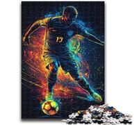 1000 Piece Jigsaw Puzzles for Teenagers Football Player Learning Educational Toys Fun at Home Activities, Birthday Present,Travel Gifts 26x38cm