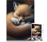 1000 Piece Jigsaw Puzzles for Teenagers Fox Baby Soothing Relaxing Leisure Time Accurate Interlock Precision Toy Size 50x75cm