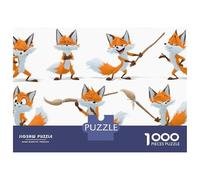 1000 Piece Jigsaw Puzzles for Teenagers Fox Character Design Pack Puzzle for Adults Hands-on Game Wall Decoration Unique Birthday And Gifts 38x26cm/1000pcs