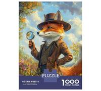 1000 Piece Jigsaw Puzzles for Teenagers Fox Detective Puzzle for Adults Hands-on Game Wall Decoration Unique Birthday And Gifts 70x50cm/1000pcs