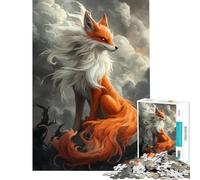 1000 Piece Jigsaw Puzzles for Teenagers Fox in The Storm Adult Puzzles Anti-Stress Toys Staycation Kill Time Help The Brain Exercise (Size 38x26cm)