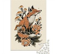 1000 Piece Jigsaw Puzzles for Teenagers Fox Tattoo Design Puzzle for Adults Hands-on Game Wall Decoration Unique Birthday And Gifts 38x26cm/1000pcs